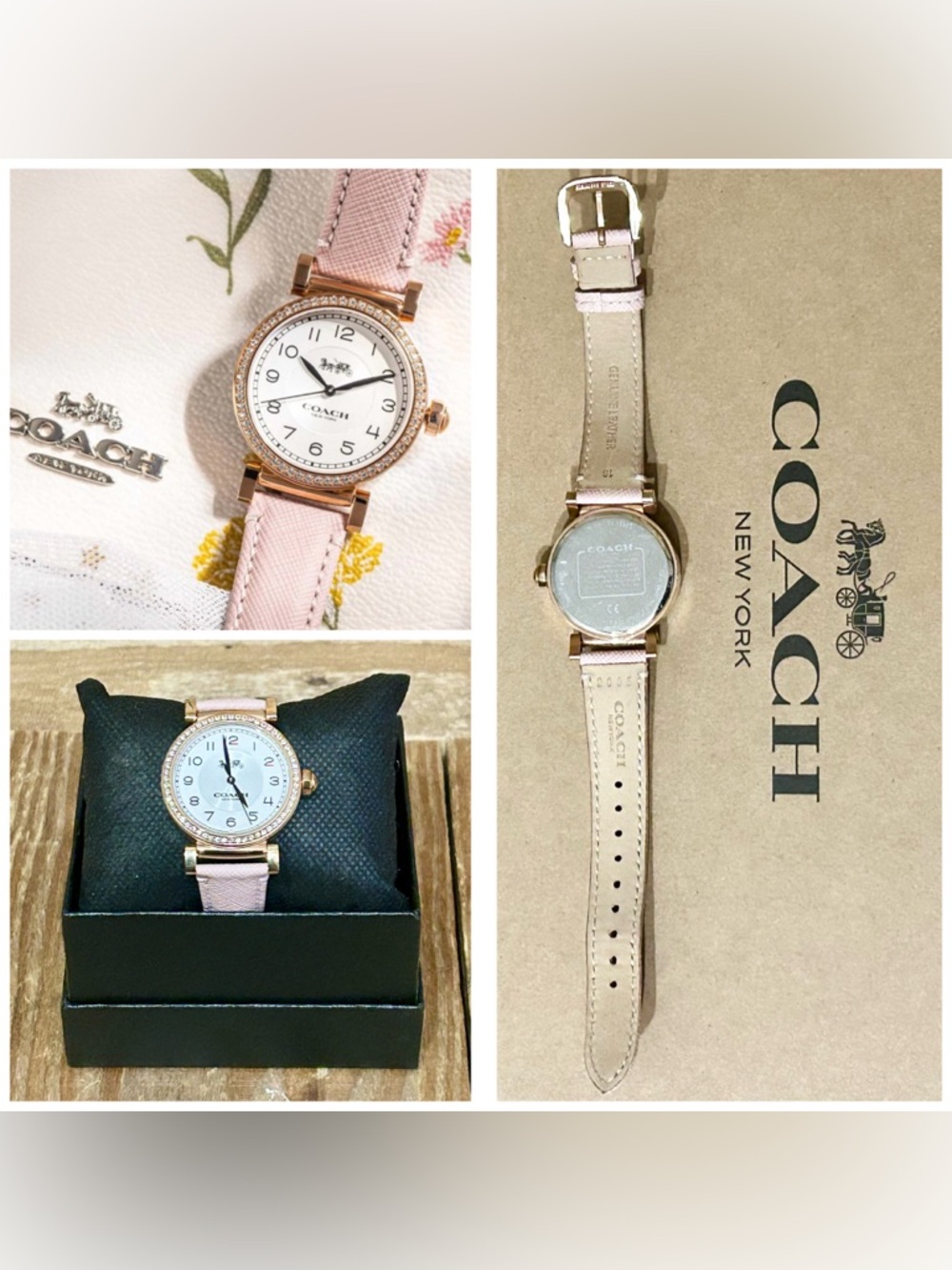 Coach. 7 Piece. Margot Bag, Watch, Pouch, Wristlet, Glasses, Dust Bag & Scarf - Picture 11 of 16